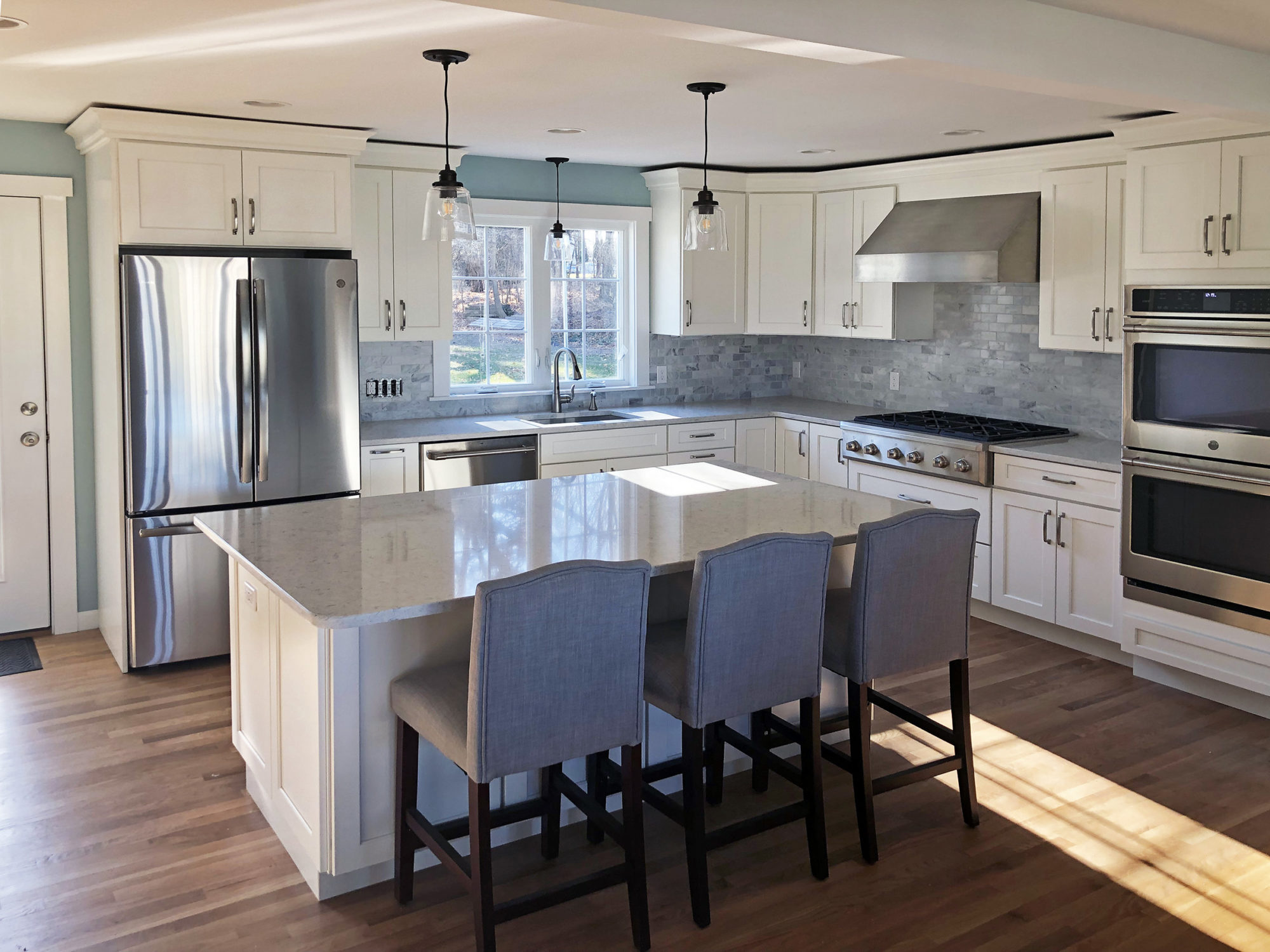 Residential Woodcrafts, Inc build a Medallion kitchen in Suffield, CT