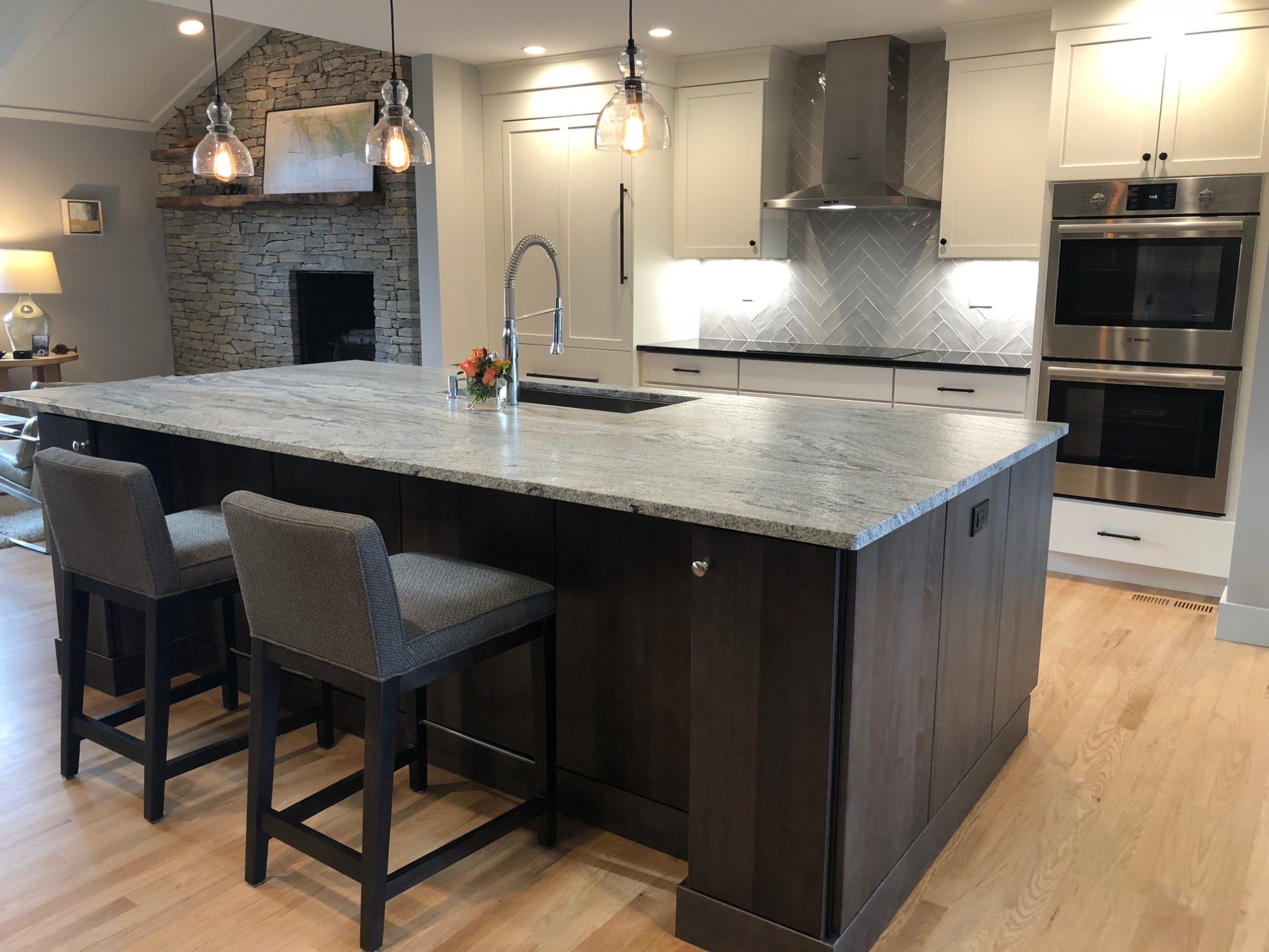 A new kitchen designed for the Figliuzzi/Philips home in West Suffield