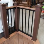 Trex Railing Transcend Post Sleeve in Vintage Lantern with Black Aluminum Square Balusters