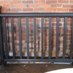 Trex Railing Transcend Crown Top Rail in Black with Square Composite Black Balusters