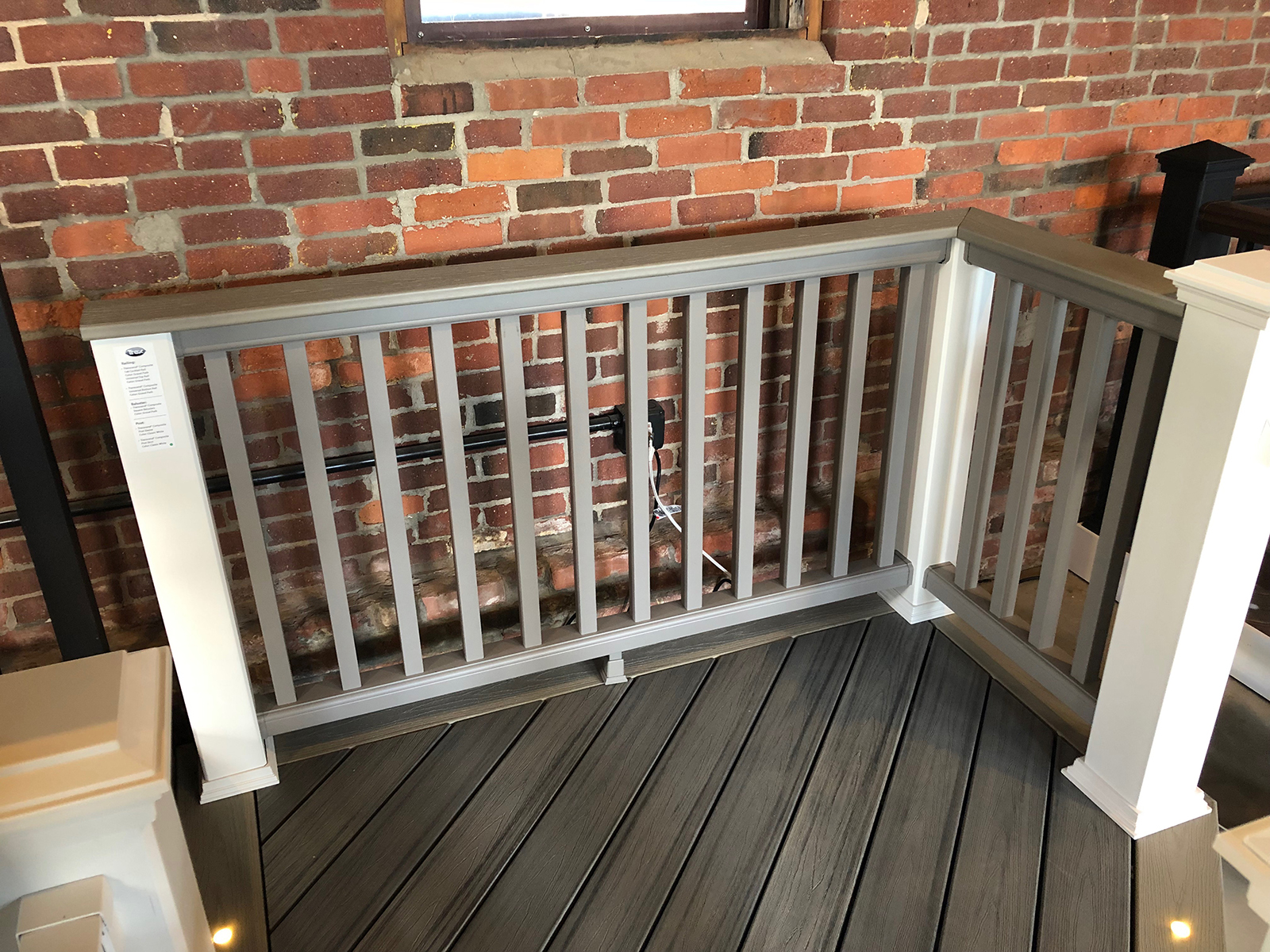 Trex Railing White Post Sleeve, Composite Square Gravel Path Balusters, Gravel Path 1×6 Rail Top