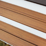 Trex Decking Transcend Tiki Torch with Trapease Color Matched screws and pvc white trim