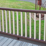 Trex Railing Transcend Crown Top Rail in Vintage Lantern with Transcend Square Balusters in Rope Swing