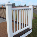 Trex Railing Transcend Crown Top Rail in White with Transcend Square Balusters in White