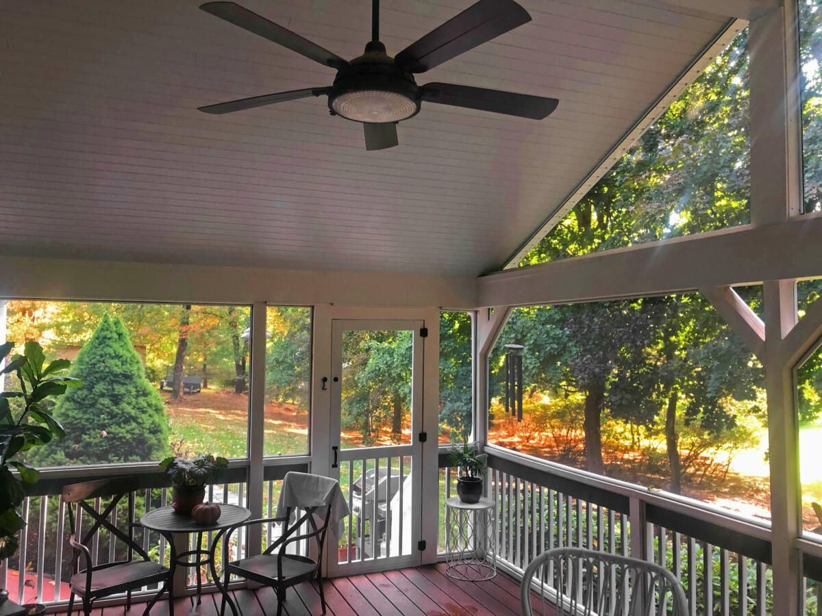 A New Cozy Screened in Porch in West Suffield, CT.  Built by Mark Roy