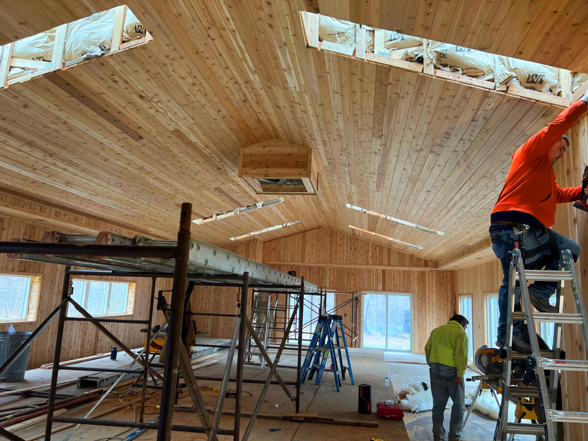 A Cedar lined Indoor Pool Room Built in Manchester, CT by Percon Construction