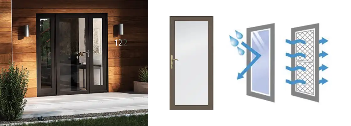 Full View Interchangeable Storm Door Diagram