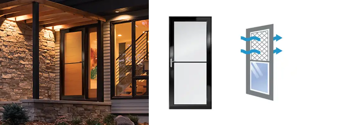 Full View Retractable Storm Doors