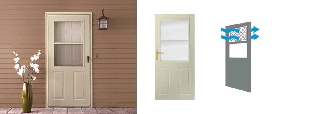 1/2 Light Panel Ventilating Storm Doors