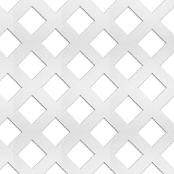 ser godt ud Spektakulær plantageejer 4' x 8' Xpanse White Vinyl Lattice 2-3/4" Spacing | Kelly Fradet