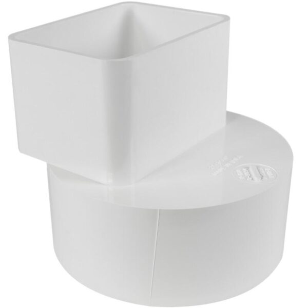 4″ to 2″x3″ Downspout Adapter Pvc-Offset