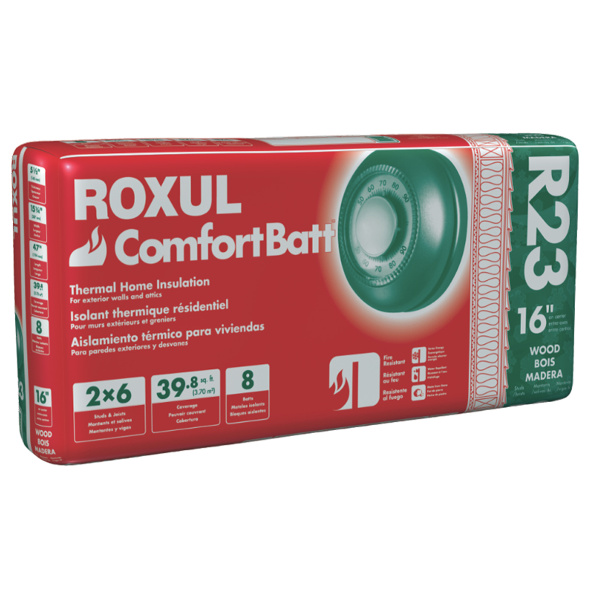 Roxul R23 Unfaced Insulation Green