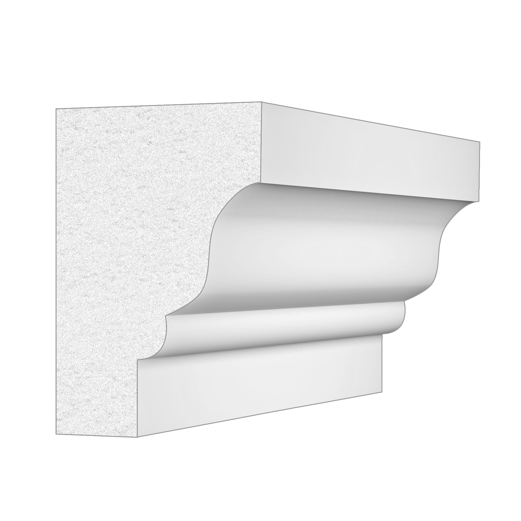 White Pvc Rams Crown Moulding