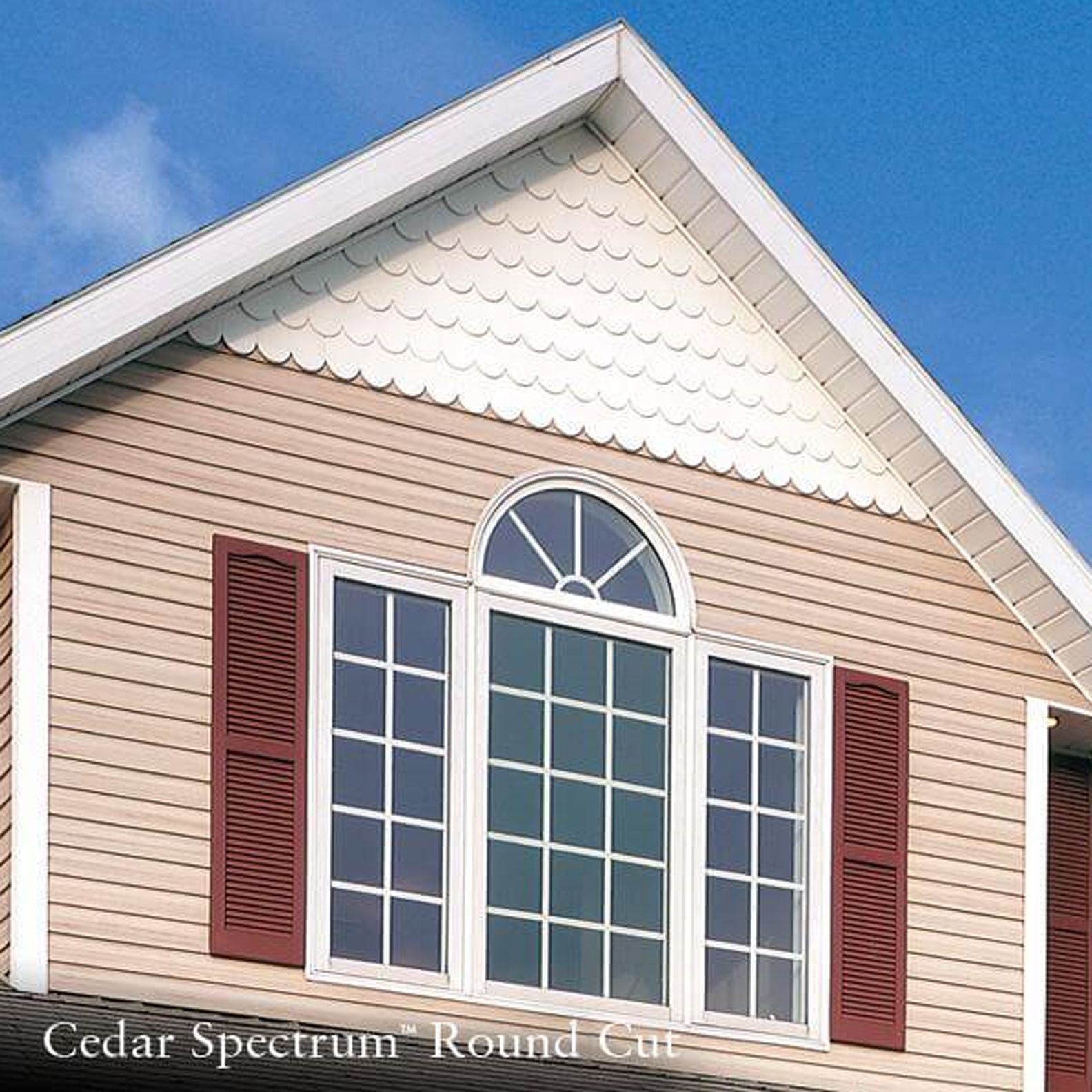 Gp Cedar Spectrum Round-Cut Vinyl Siding