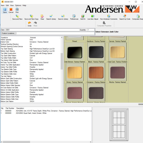 Andersen Window Quoting Tools