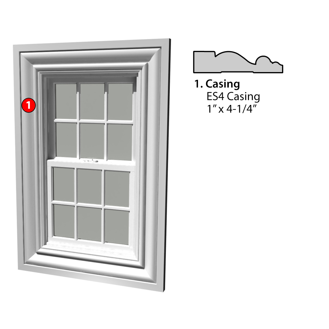 Msg Assembled Window Casing 4S ES4