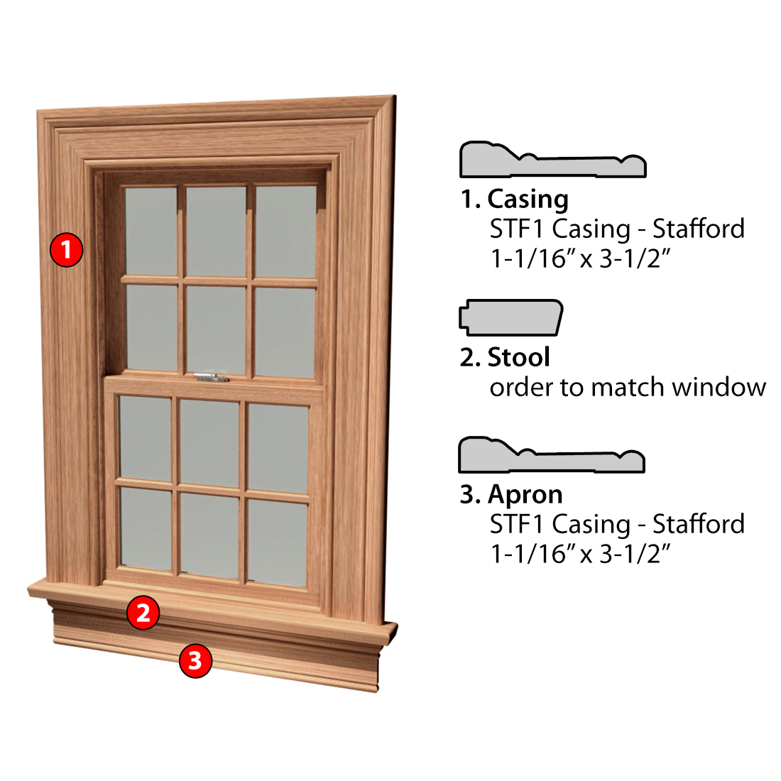 Msg Assembled Window Casing 3SSA STF1