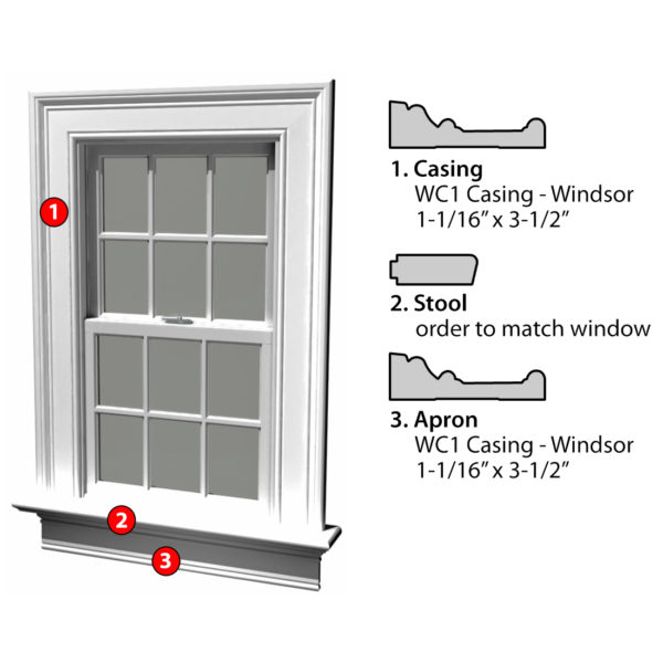 Msg Assembled Window Casing 3SSA WC1