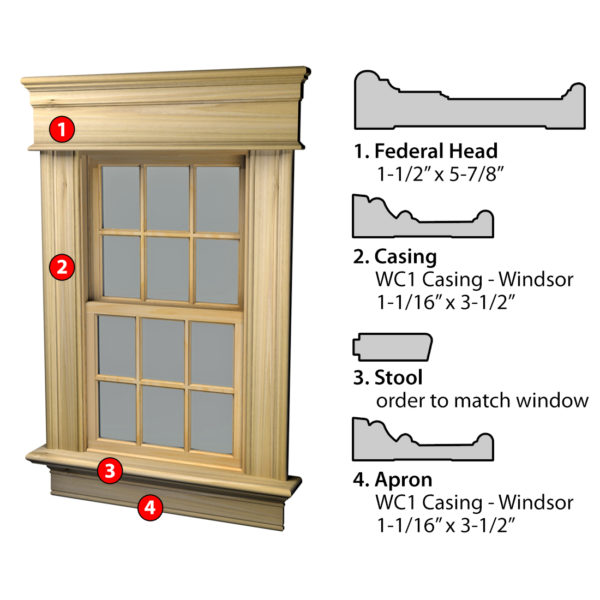 Msg Assembled Window Casing 3SSA Fed WC1
