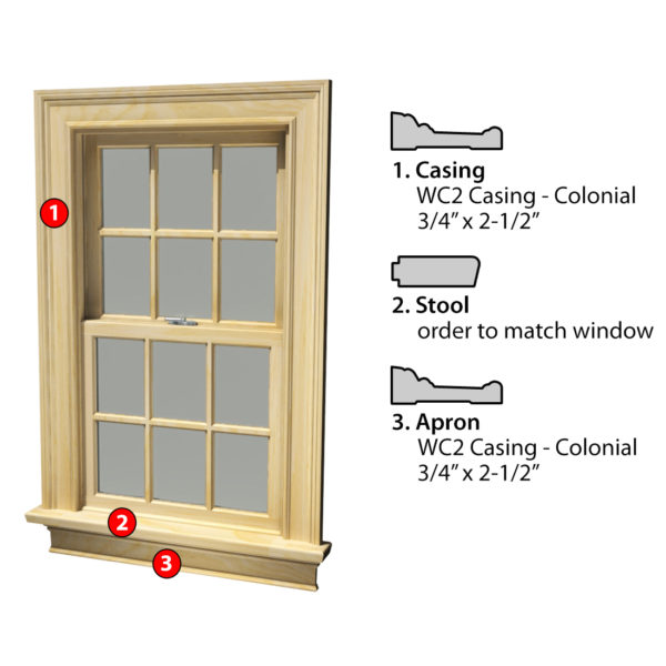 Msg Assembled Window Casing 3SSA WC2