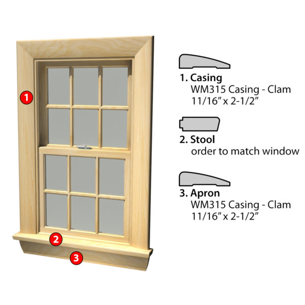 Msg Assembled Window Casing 3SSA WM315