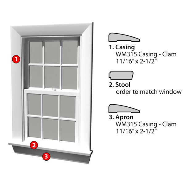 Msg Assembled Window Casing 3SSAWM315