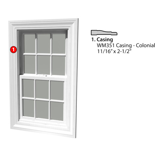 Msg Assembled Window Casing 4S WM351