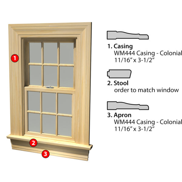 Msg Assembled Window Casing 3SSA WM444