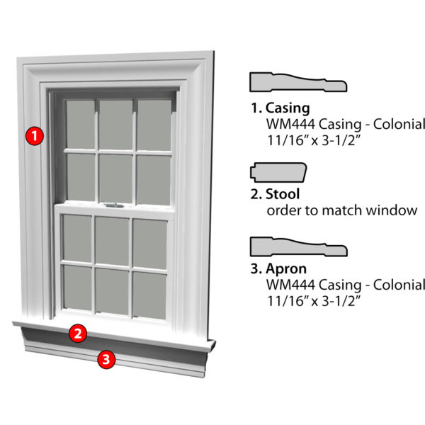 Msg Assembled Window Casing 3SSA WM444