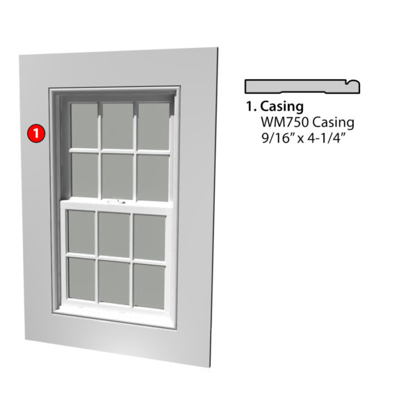 Msg Assembled Window Casing 4S WM750
