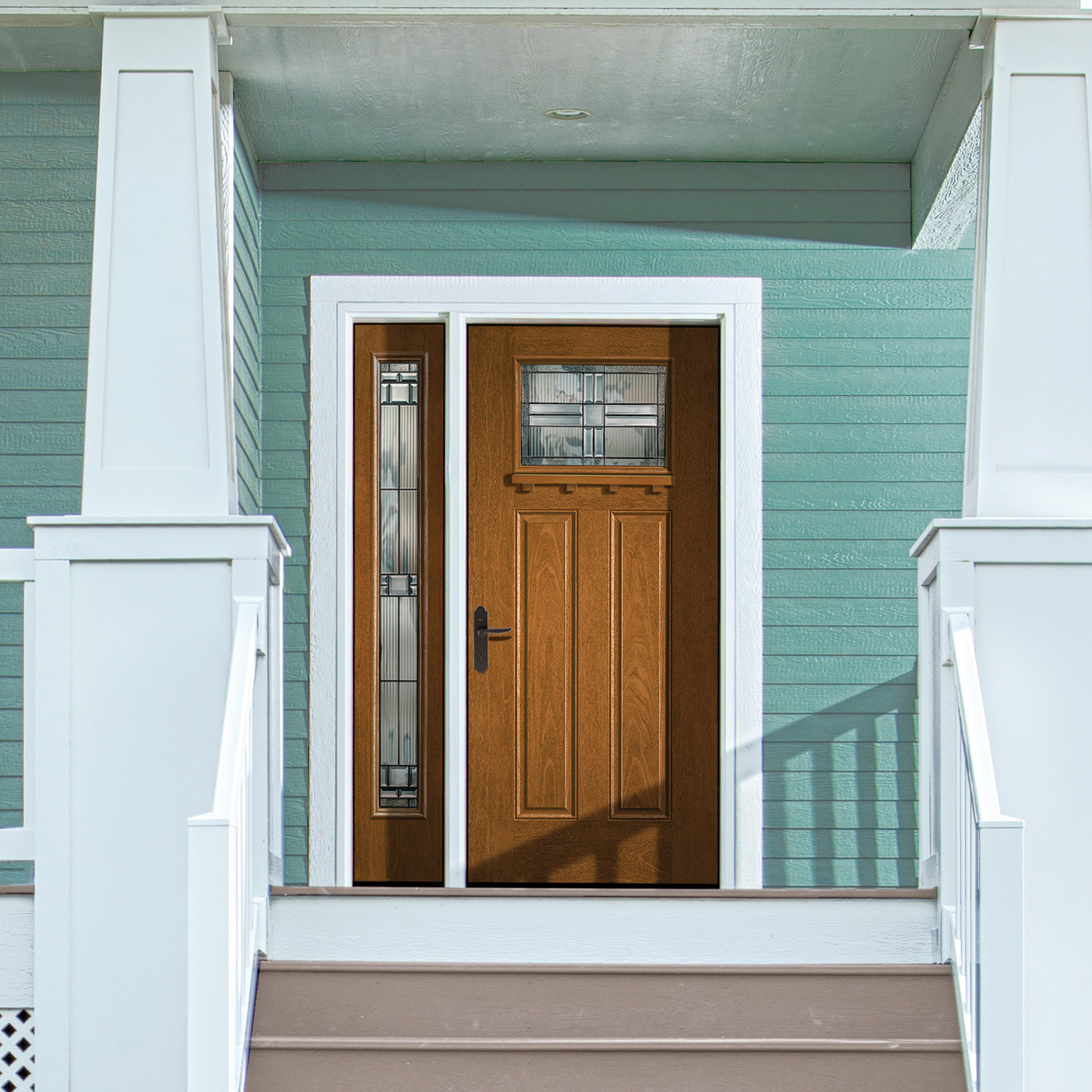 Fiber-Classic Mahogany Entry Door System